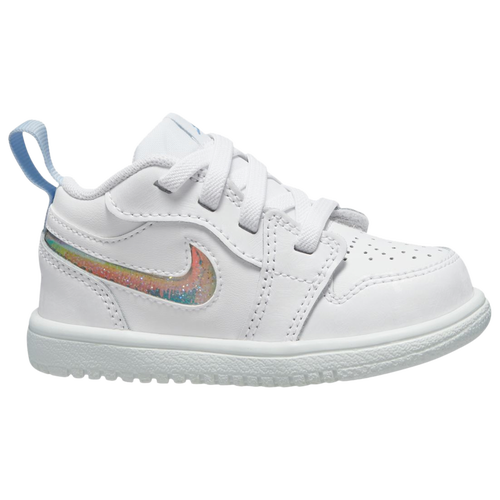 

Girls Jordan Jordan Air Jordan 1 Low SE - Girls' Toddler Shoe White/Ice Blue/Summit White Size 04.0