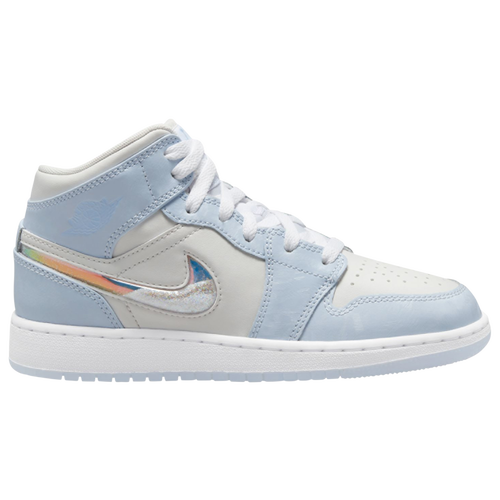 

Girls Jordan Jordan AJ 1 Mid SE - Girls' Grade School Basketball Shoe White/Blue Size 06.5