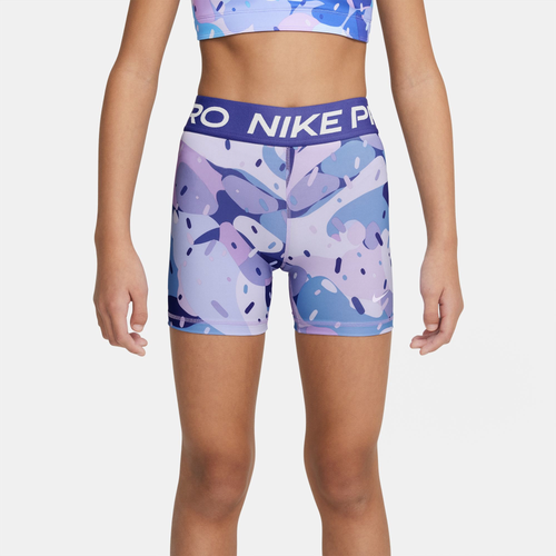 

Nike Girls Nike Dri-Fit Performance 3 inch Shorts - Girls' Grade School Lapis/White Size XL