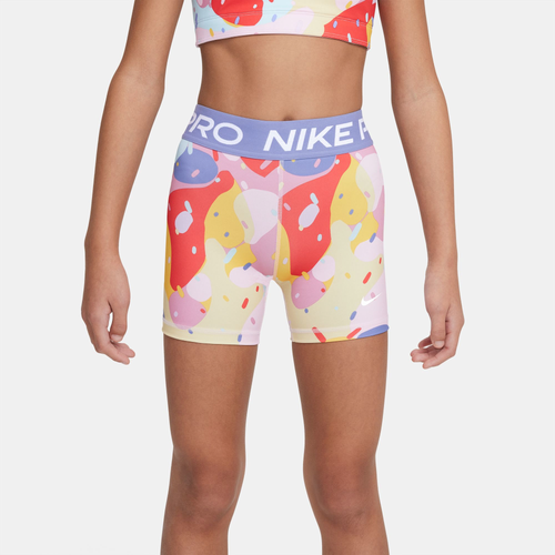 

Nike Girls Nike Dri-Fit Performance 3 inch Shorts - Girls' Grade School Thistle/White Size M