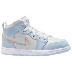 Girls' Preschool - Jordan AJ1 Mid SE - Blue/White