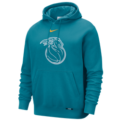 Men's - Nike Pistons Club Logo City Edition Hoodie - Multi/Teal