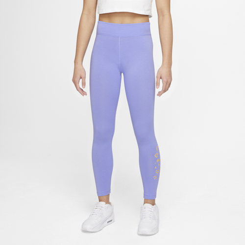 

Girls Nike Nike NSW ICN Clsh Essentials Leggings - Girls' Grade School Light Thistle Size S