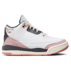 Girls' Preschool - Jordan Retro 3 - Red Stardust/White/Anthracite