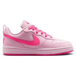 Boys' Grade School - Nike Court Borough Low Recraft - Pink Foam/Hyper Pink/White
