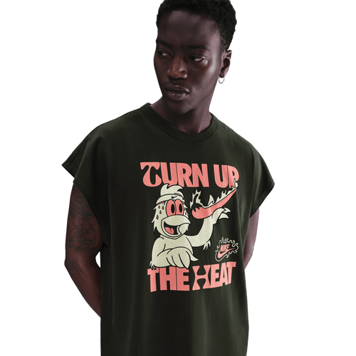 MENS - Nike NSW Hot Ones Sleeveless T-Shirt - Sequoia/Multi