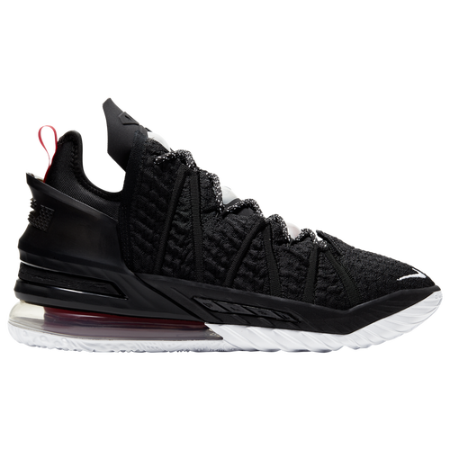 Nike Lebron 18 High-top Sneakers In Black/white/university Red