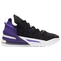 Men's - Nike LeBron 18 - Black/Metallic Gold/Court Purple