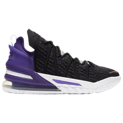 Men's - Nike LeBron XVIII - Black/Metallic Gold/Court Purple