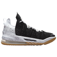 Black/White/Gum Medium Brown- Nike Lebron 18-bk/wh/br