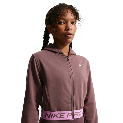 Nike Dri-FIT Full-Zip Fleece Hoodie - Nike Tattoo/Lt Magenta
