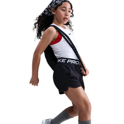 Girls' Grade School - Nike Pro DriFIT Fleece Short - Black/Black/Black