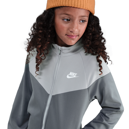 BOYS - Nike NSW Dri-FIT Full zip Tracksuit - Smoke Grey/Lt