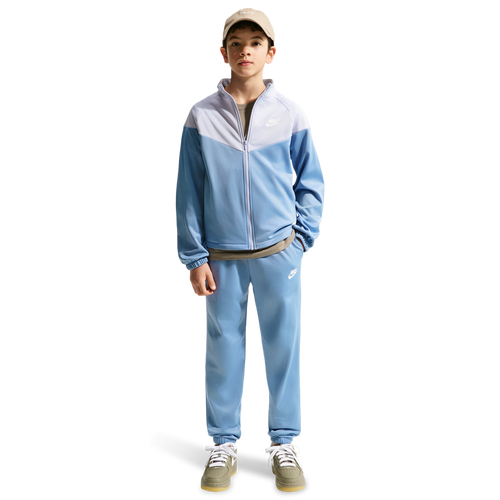 BOYS - Nike Dri-FIT Full-Zip Tracksuit - Ghost/Work Blue White