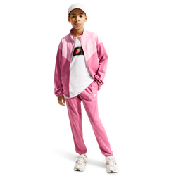 Boys' Grade School - Nike Dri-FIT Full-Zip Tracksuit - Peony/Med Soft Pink/White