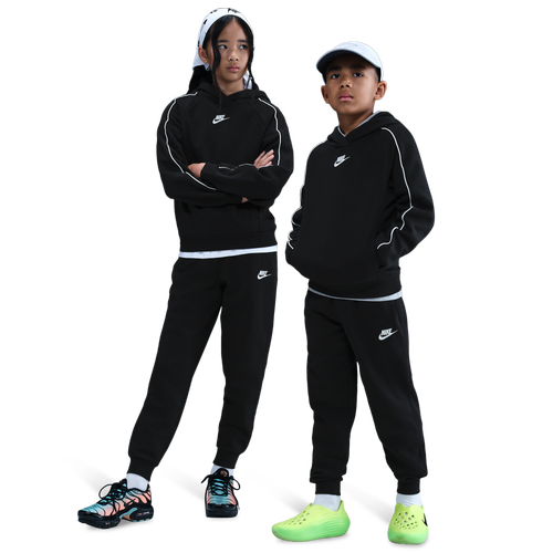 BOYS - Nike NSW Club Fleece Tracksuit - Black/White