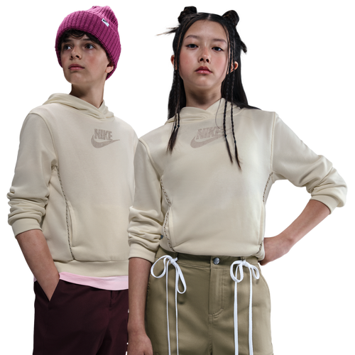 Nike NSW Club French Terry Hoodie - Nike Soft Pearl/Lt Orewood Brown