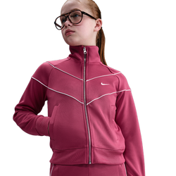 Girls' Grade School - Nike NSW Poly Knit Track Jacket - Sweet Beet/Sail/Sail