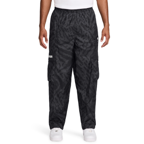 Nike Mens  Air All Over Print Woven Cargo Pants In Black