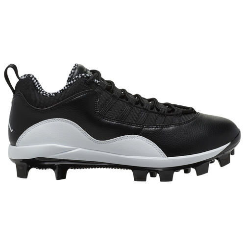 Jordan Retro 10 Low MCS - Men's Molded Cleats Shoes - Black / White / White - CQ9531-001
