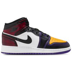 Boys' Grade School - Jordan Jordan 1 Mid SE NAJ9 - Black/White/True Red