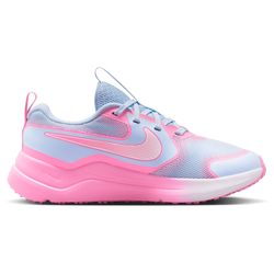 Boys' Grade School - Nike Cosmic Runner Swoosh - Hydrogen Blue/White/Pink Glow