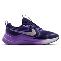 Boys' Grade School - Nike Cosmic Runner Swoosh - Blackened Blue/Coconut Milk/Bright Violet