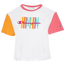 Champion Plus Size Rainbow Crop T-Shirt - Women's White/Pink