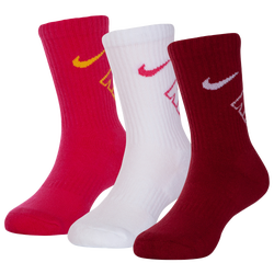 Girls' Grade School - Nike Crew Socks 3 Pack - Pink/White/Pink