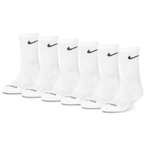 

Boys Nike Nike Dri-Fit Performance Basic Crew Socks - Boys' Toddler White/White Size XXS