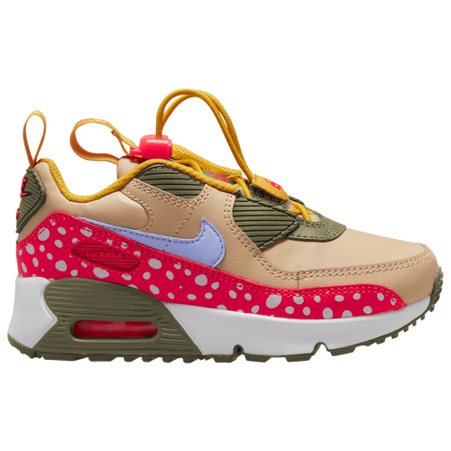 

Boys Preschool Nike Nike Air Max 90 Toggle - Boys' Preschool Running Shoe Sesame/Thistle/Purple Size 03.0