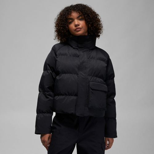 

Jordan Womens Jordan Flight Puffer Core - Womens Black/White Size XL