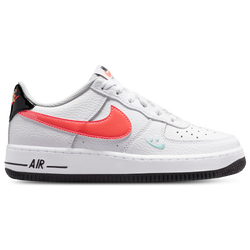 Boys' Grade School - Nike Air Force 1 - Black/White/Flash Crimson