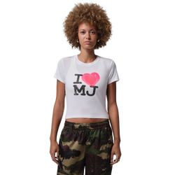 Women's - Jordan Flight Short Sleeve TMID Graphic T-Shirt - White