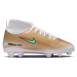 Boys' Grade School - Nike Jr Superfly 11 Club Fg/Mg T - Metallic Gold/Green Glow