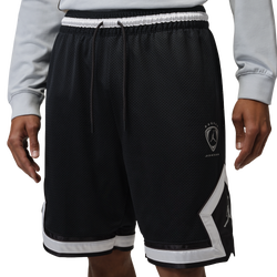 Men's - Jordan Brooklyn Diamond Mesh Shorts - Silver/Black