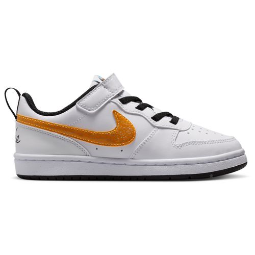 Nike Boys Court Borough Low Win - Preschool Running Shoes - White / Current Blue / Picante Red