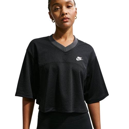 Nike NSW Heritage Festival Crop Mesh Jersey - Nike Anthracite/Black Sail
