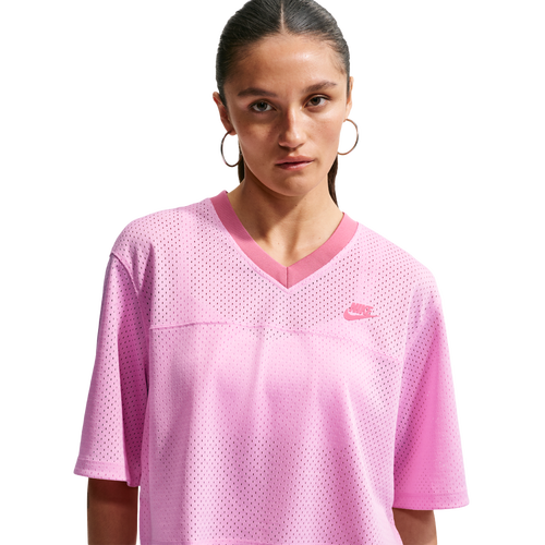 WOMENS - Nike NSW Heritage Festival Crop Mesh Jersey - Peony/Pink Rise