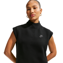 Women's - Nike NSW Tech Fleece SS Top - Black/Black