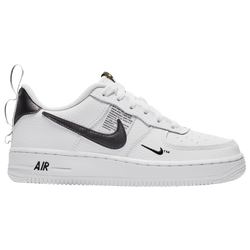 Boys' Grade School - Nike Air Force 1 Low - White/White/Black/Tour Yellow