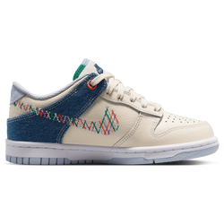 Boys' Grade School - Nike Dunk Low - Multicolor/Soft Pearl/Blue Denim