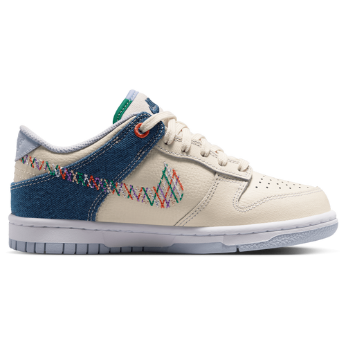BOYS - Nike Dunk Low - Multicolor/Soft Pearl Blue Denim