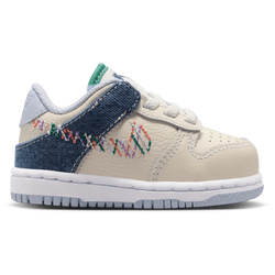 Boys' Toddler - Nike Dunk Low  - Soft Pearl/Multicolor/Blue Denim