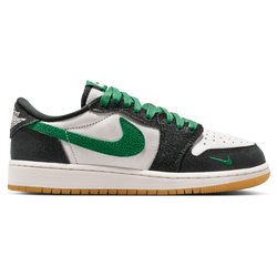 Boys' Grade School - Jordan AJ 1 Retro Low OG - Phantom/Black/Green