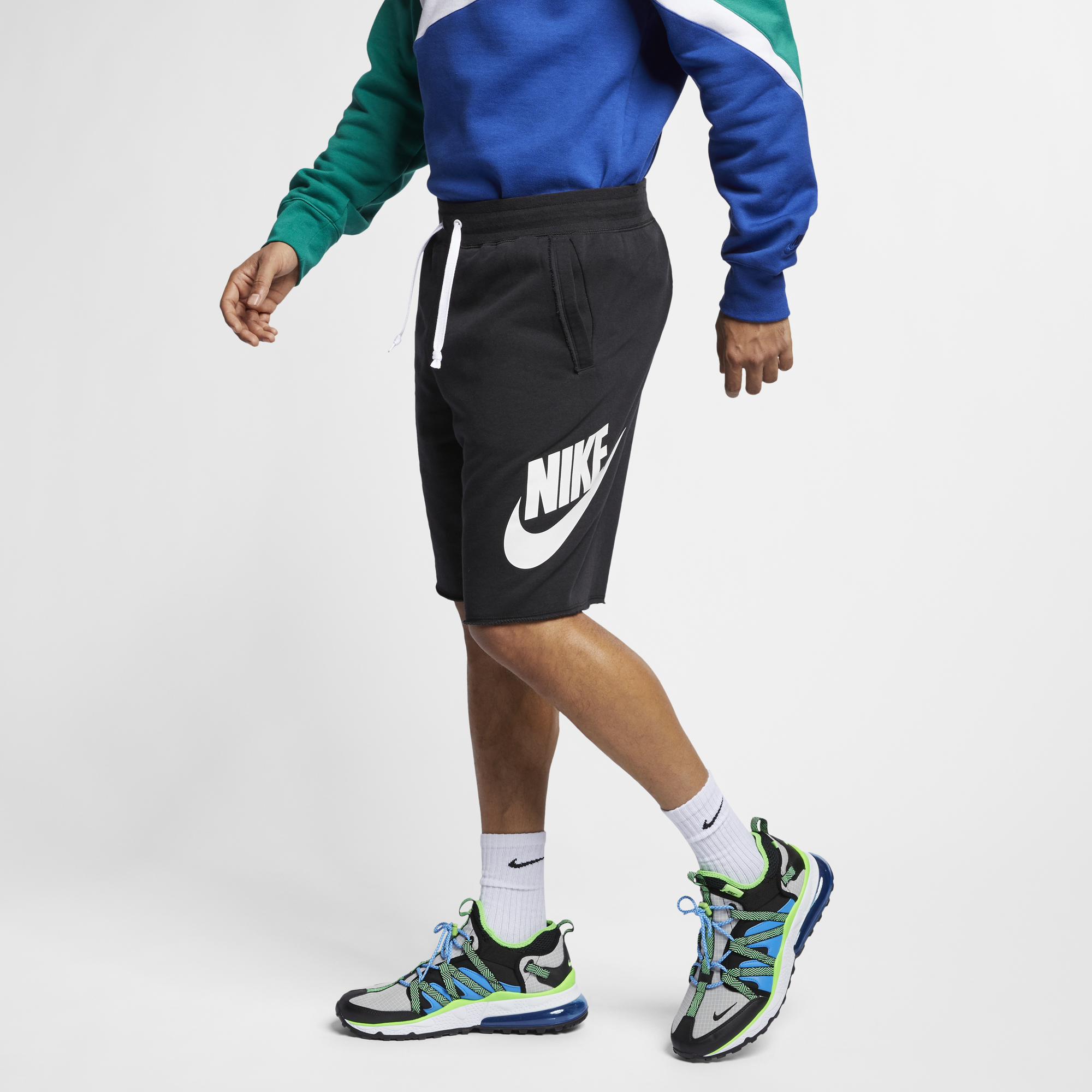 nike alumni shorts black