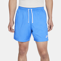Men's - Nike Club Essentials Woven Flow Shorts - Light Photo Blue/White