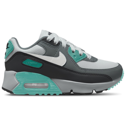 Boys' Preschool - Nike Air Max 90 Mesh Lace - Green Mist/Summit White/Light Smoke Grey