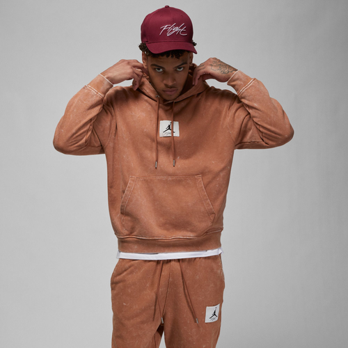 

Jordan Mens Jordan Essential Statement Fleece Pullover - Mens Brown/Brown Size L