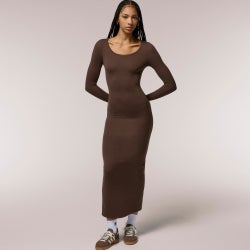 Women's - Cozi Saxx Rib Dress - Chocolate